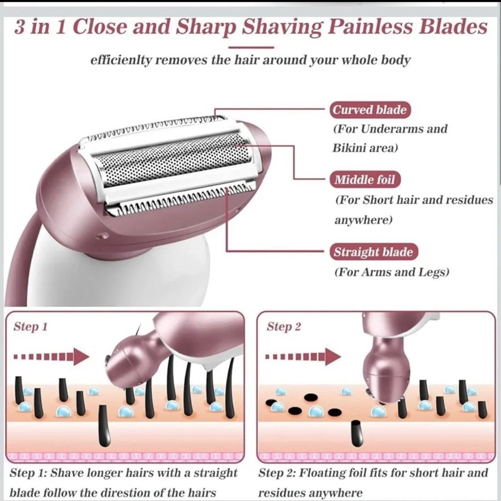 Akunbem Women Electric Shaver - Pink NEW